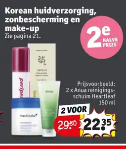 Kruidvat Korean huidverzorging, zonbescherming en make-up aanbieding
