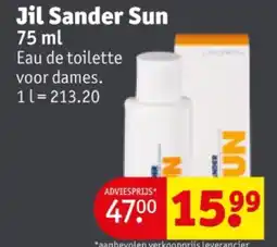 Kruidvat Jil Sander Sun aanbieding