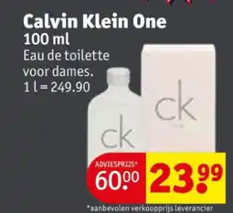 Kruidvat Calvin Klein One aanbieding