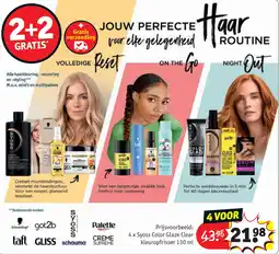 Kruidvat 4 x Syoss Color Glaze Clear kleuropfrisser 130 ml aanbieding