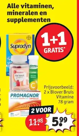 Kruidvat Alle vitaminen, mineralen en supplementen aanbieding