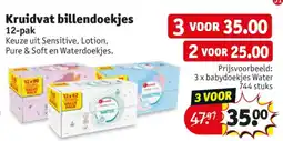 Kruidvat 3 x babydoekjes Water 744 stuks aanbieding