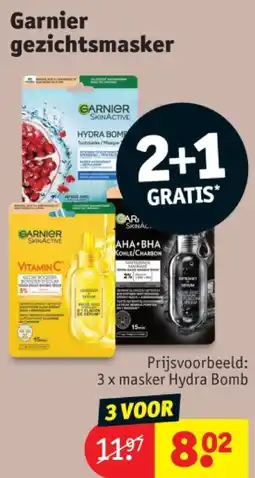 Kruidvat Garnier gezichtsmasker aanbieding