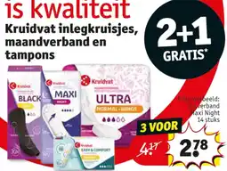 Kruidvat Kruidvat inlegkruisjes, maandverband en tampons aanbieding