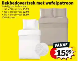 Kruidvat Dekbedovertrek met wafelpatroon aanbieding