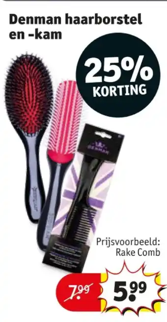 Kruidvat Denman haarborstel en -kam aanbieding