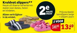 Kruidvat Kruidvat slippers aanbieding