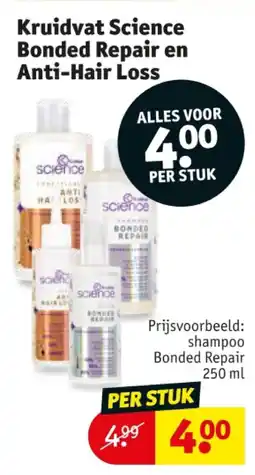 Kruidvat Kruidvat Science Bonded Repair en Anti-Hair Loss aanbieding