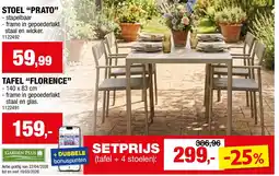 Hubo SETPRIJS (tafel + 4 stoelen) aanbieding