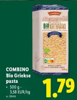 Lidl Bio Griekse pasta aanbieding