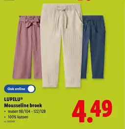 Lidl Mousseline broek aanbieding