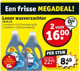 Kruidvat Lenor wasverzachter aanbieding
