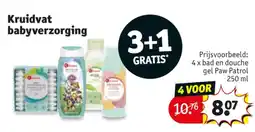 Kruidvat 4 x bad en douche gel Paw Patrol 250 ml aanbieding