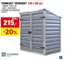 Hubo TUINKAST “VOYAGER” 139 x 90 cm aanbieding