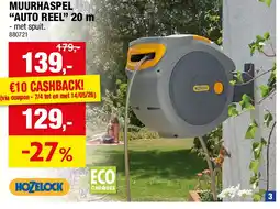 Hubo MUURHASPEL “AUTO REEL” 20 m aanbieding