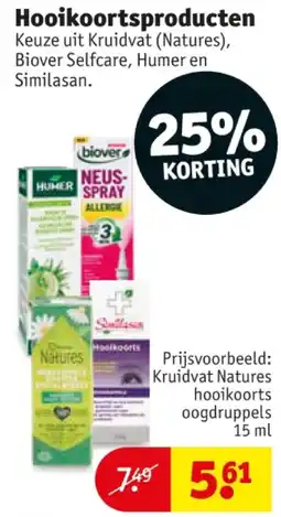 Kruidvat Kruidvat Natures hooikoorts oogdruppels 15 ml aanbieding
