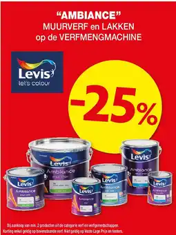 Hubo “AMBIANCE” MUURVERF en LAKKEN op de VERFMENGMACHINE aanbieding