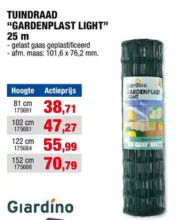 Hubo TUINDRAAD “GARDENPLAST LIGHT” 25 m aanbieding