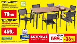 Hubo SETPRIJS (tafel + 6 stoelen) aanbieding