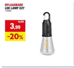 Hubo OPLAADBARE LED LAMP E27 aanbieding