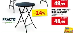 Hubo BARTAFEL “APERO” Ø 80 cm ZWART aanbieding