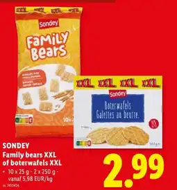 Lidl Family bears XXL of boterwafels XXL aanbieding