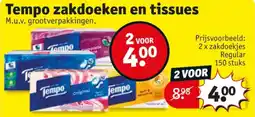 Kruidvat Tempo zakdoeken en tissues aanbieding