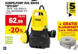 Hubo DOMPELPOMP VUIL WATER “SP9.500” aanbieding