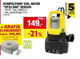 Hubo DOMPELPOMP VUIL WATER “SP22.000” SENSOR aanbieding