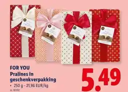 Lidl Pralines in geschenkverpakking aanbieding
