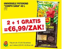 Hubo UNIVERSELE POTGROND “COMPO SANA” 40 L aanbieding