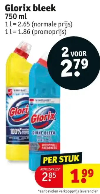 Kruidvat Glorix bleek aanbieding