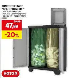 Hubo KUNSTSTOF KAST “SPLIT PREMIUM” aanbieding