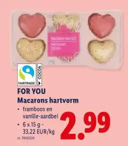 Lidl Macarons hartvorm aanbieding