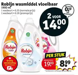 Kruidvat Robijn wasmiddel vloeibaar aanbieding
