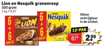 Kruidvat Lion en Nesquik granenreep aanbieding