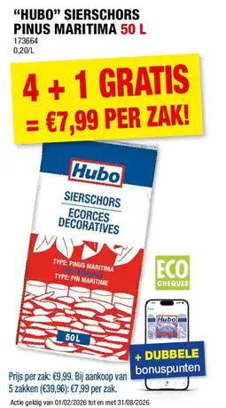 Hubo “HUBO” SIERSCHORS PINUS MARITIMA 50 L aanbieding