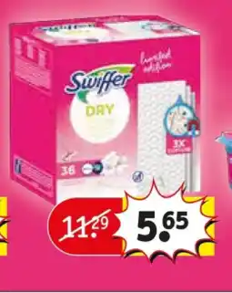 Kruidvat Swiffer Dry Stofvangende Vloerdoekjes aanbieding