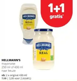 Spar HELLMANN'S original 430 ml aanbieding