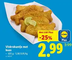 Lidl Viskrokantje met kaas aanbieding