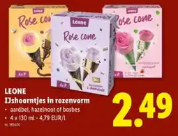 Lidl IJshoorntjes in rozenvorm aanbieding