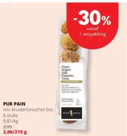 Spar PUR PAIN mix kruidenbrioches bio 6 stuks aanbieding