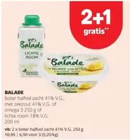 Spar BALADE boter halfvol zacht 41% V.G. 250 g aanbieding
