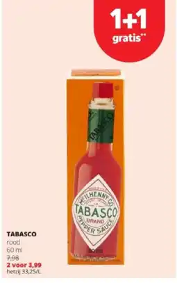 Spar TABASCO rood 60 ml aanbieding