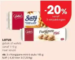 Spar LOTUS frangipane mini 6 stuks 195 g aanbieding