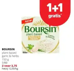 Spar BOURSIN plant-based garlic & herbs 150 g aanbieding