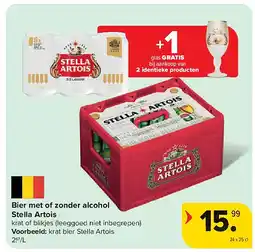 Carrefour Bier met of zonder alcohol Stella Artois aanbieding