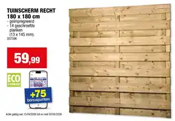 Hubo TUINSCHERM RECHT 180 x 180 cm aanbieding
