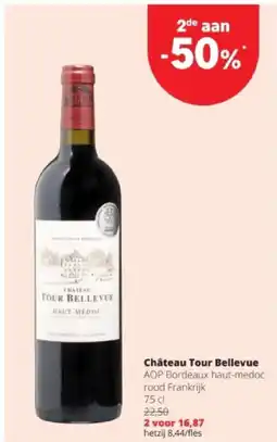 Spar Château Tour Bellevue AOP Bordeaux haut-medoc rood Frankrijk 75 cdl aanbieding