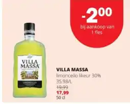 Spar VILLA MASSA limoncello likeur 30% aanbieding